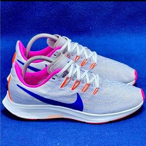 (New with box) Nike Air Zoom Pegasus 36 Womens Size 8.5 Wolf Gray Purple Sneaker